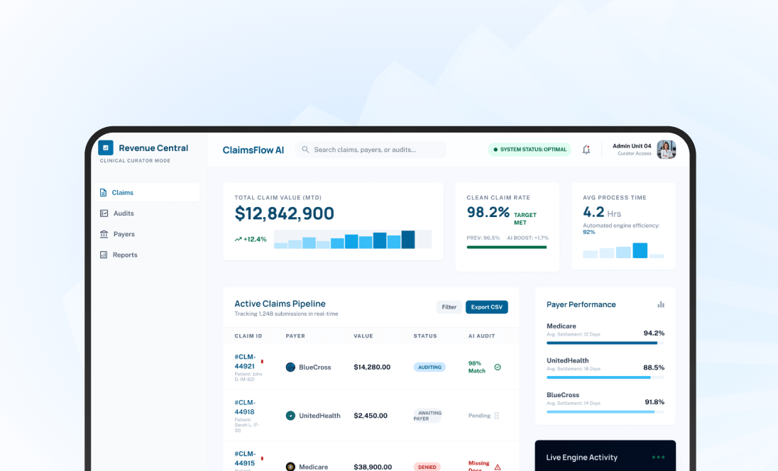 Cloud-Based Healthcare Claims Automation Platform